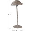imageCreative CoOp Handmade Paper Mache and Metal Mushroom Table Lamp Grey