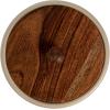 imageCreative CoOp Ivory Stoneware Canister with Acacia Wood Lid Color and Natural 65quot round