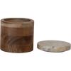 imageCreative CoOp Mlange Acacia Wood Container with Marble Lid Natural and Yellow