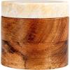 imageCreative CoOp Mlange Acacia Wood Container with Marble Lid Natural and Yellow