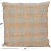imageCreative CoOp Plaid HandWoven Cotton Pillow Mint Pink and Tan Square Multi