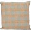 imageCreative CoOp Plaid HandWoven Cotton Pillow Mint Pink and Tan Square Multi