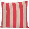 imageCreative CoOp Red Cotton and Linen Striped Pillow Natural Square