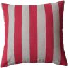 imageCreative CoOp Red Cotton and Linen Striped Pillow Natural Square