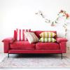 imageCreative CoOp Red Cotton and Linen Striped Pillow Natural Square