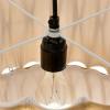 imageCreative CoOp Round Cotton Slub Pleated Pendant Lamp with Scalloped Edge Cream and White