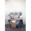 imageCreative CoOp Round TerraCotta Crock with Pointed Polka Dots and Distressed Volcano Glaze White