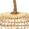 imageCreative CoOp Round Wicker Pendant Light with Thick Rope Cord