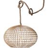 imageCreative CoOp Round Wicker Pendant Light with Thick Rope Cord