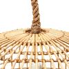 imageCreative CoOp Round Wicker Pendant Light with Thick Rope Cord