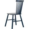 imageCreative CoOp Rubberwood Dining Chair with Slatted Back Blue Set of 2