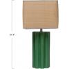 imageCreative CoOp Stoneware Fluted Raffia Shade Table Lamp 15quot L x 15quot W x 29quot H Green