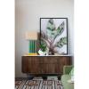 imageCreative CoOp Stoneware Fluted Raffia Shade Table Lamp 15quot L x 15quot W x 29quot H Green