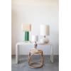 imageCreative CoOp Stoneware Fluted Raffia Shade Table Lamp 15quot L x 15quot W x 29quot H Green
