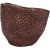 imageCreative CoOp Stoneware Organic Shaped Planter with Raised Dots and Reactive Glaze Brown