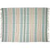 imageCreative CoOp Striped Woven Cotton and Linen Throw with Fringe Multicolor