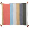imageCreative CoOp Woven Cotton Blend Throw with 8 Stripes and Tassels Multicolor