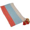 imageCreative CoOp Woven Cotton Blend Throw with 8 Stripes and Tassels Multicolor