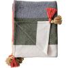 imageCreative CoOp Woven Cotton Blend Throw with 8 Stripes and Tassels Multicolor