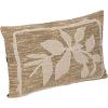 imageCreative CoOp Woven Fabric IndoorOutdoor Lumbar Pillow with Botanical and Applique Brown and Tan