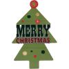 imageCreative CoOp 1134quotW x 1734quotH Wood Tree Dcor Merry Christmas Multi Color Wall Art