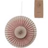 imageCreative CoOp 21 Round 17 Round ampamp 8 Round Handmade Recycled Paper Pinwheels Ornament with LED String in Kraft Box Red ampamp Cream Color