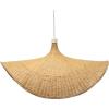 imageCreative CoOp Bamboo Fan Pendant Lamp Natural 6 Feet Cord 60 Watt Bulb Maximum Hardwire Only