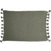 imageCreative CoOp Cotton Knit Tassels Olive Green Throw Blanket