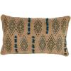 imageCreative CoOp Cotton Tufted Embroidered Design and Fringe Multicolor Lumbar Pillow Multi