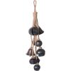 imageCreative CoOp Decorative Metal Bells in Various Shapes on Jute Rope Hanger Wall Hangings Black 300quot x 1500quot