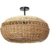 imageCreative CoOp HandWoven Rattan Ceiling Lamp SemiFlush Mount 24quot L x 24quot W x 17quot H Natural