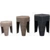 imageCreative CoOp HandWoven Water Hyacinth and Rattan Nesting Tables Set of 3 22quot L x 22quot W x 24quot H Blue