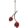 imageCreative CoOp Metal Pinecones on Branch Wall Hanging Brown and Red