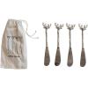 imageCreative CoOp Reindeer Handle Canape Knives Silver Set of 4