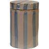imageCreative CoOp Round Stoneware Striped Jar with Lid Blue and White