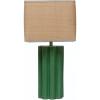 imageCreative CoOp Stoneware Fluted Raffia Shade Table Lamp 15quot L x 15quot W x 29quot H Green