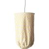 imageCreative CoOp White with Yellow Polka Dots Fabric Pendant LightYellow