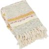 imageCreative CoOp Woven Striped and Embroidered Cotton Throw Blanket Multicolor
