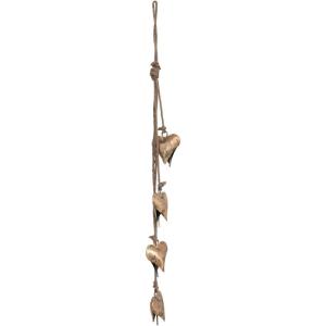 imageCreative CoOp 25quot Metal Hearts on Jute Rope