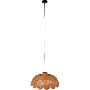 imageCreative CoOp HandWoven Rattan Scalloped Pendant Lamp Natural