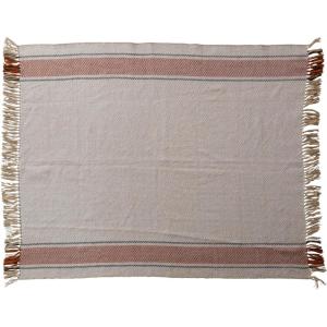 imageCreative CoOp HandWoven Reclaimed Fabric Throw with Fringe Multicolor