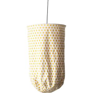 imageCreative CoOp White with Yellow Polka Dots Fabric Pendant LightYellow