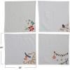imageCreative CoOp 18 Square Cotton Slub Printed Napkins w Embroidery Multi Color Set of 4