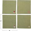imageCreative CoOp 18quot Square Cotton Napkins wEmbroidered Holiday Icons Multi Color Set of 4 