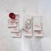 imageCreative CoOp 18quot Square Cotton Napkins wEmbroidery ampamp Holiday Saying Natural ampamp Red Set of 4