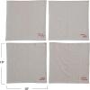 imageCreative CoOp 18quot Square Cotton Napkins wEmbroidery ampamp Holiday Saying Natural ampamp Red Set of 4