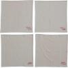 imageCreative CoOp 18quot Square Cotton Napkins wEmbroidery ampamp Holiday Saying Natural ampamp Red Set of 4