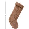 imageCreative CoOp 21quot H Boucl Fabric Stocking Brown Textiles