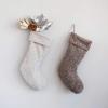 imageCreative CoOp 21quot H Boucl Fabric Stocking Brown Textiles