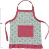 imageCreative CoOp 24quot L x 20quot W Cotton Child Apron wGingerbread Man Pattern Pocket Ruffle Chef Hat ampamp Hot Mitt Multi Color Set of 3 